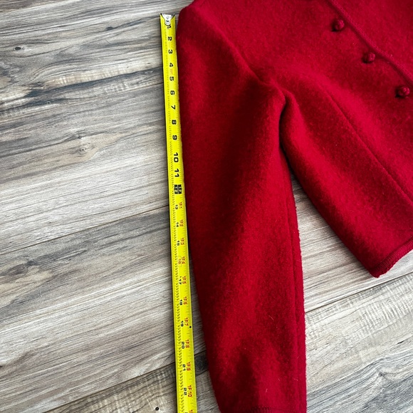 Vintage Lands End Boiled Wool 10 sweater cardigan jacket - Picture 6 of 10